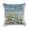 Jesus Wheelbarrow With Flowers Always Believe That Throw Pillow