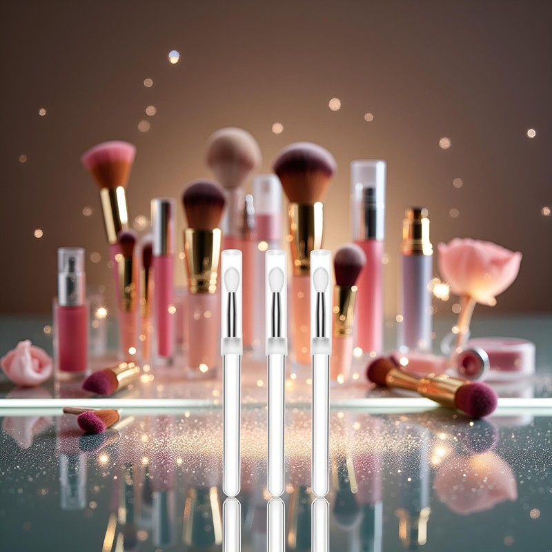 3Pcs Silicone Lip Brush,Silicone Lip Brush Makeup Brushes With Dirt-proof