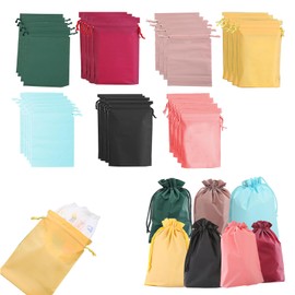 Megcdtr 28Pcs Drawstring Bags, Waterproof Bags, Drawstring Gym Bag, Multi Functional Storage Bag for School Gym Traveling Swimming Party Picnic