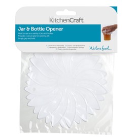 KitchenCraft KCJAR Rubber Jar Opener Grip, 15 cm, White