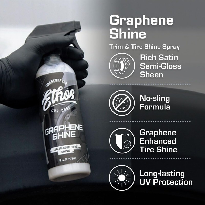 Ethos Graphene Shine - Trim & Tire Shine Spray, High