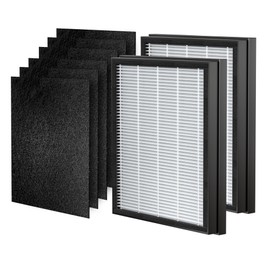 HEAPETS P358 Replacement Filters for P358 Pet Air Purifier, 6 Pre-Filters and 2 HEPA Composite Filters, Genuine Version, PJ358-2LX6JDM