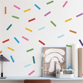 ROFARSO 147 Colorful Sprinkle Confetti Wall Decals Mini Peel and Stick Wall Stickers DIY Decoration for Kids Baby Removable Home Decor for Nursery Bedroom Living Room Playing Room