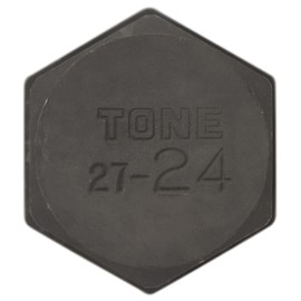 TONE BIT27-24 Impact Hexagon Bit (Replacement), Insertion Square Bit 1.1 inches (27 mm), Double Side Width 0.9 inches (24 mm)