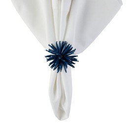 Tableau Spike Napkin Ring Blue 4 Piece Set