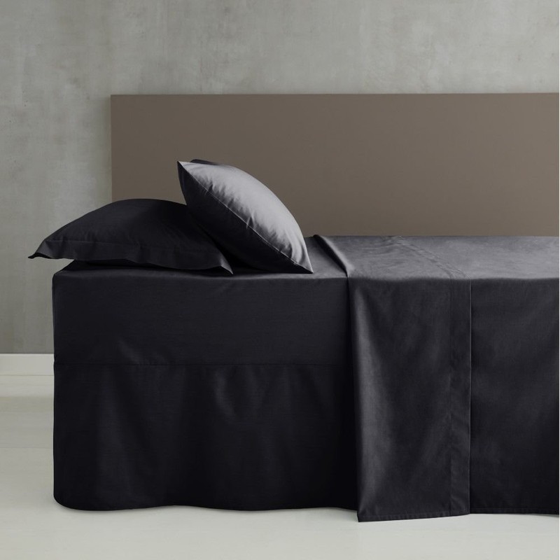 Catherine Lansfield Easy Iron Percale Single Fitted Sheet - Black