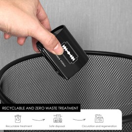 Linkidea 4 Pack Safety Razor Blade Bank, Safe Razor Metal Waste Case for Storing Used Wasted Blades (Black)