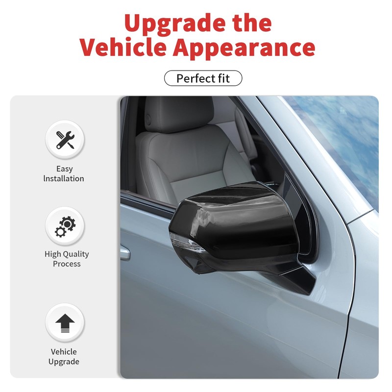 SQQP Side Mirror Covers Shell Trim Decoration Fit for 2020-2025