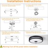 Slypadan Outdoor Motion Sensor Flush Mount LED Light, 12" Dusk