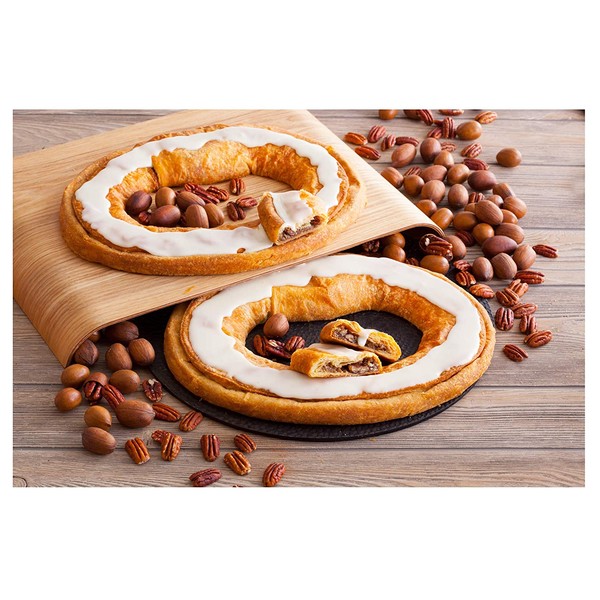 Danish Kringle Pair - Two Pecan Kringle. Authentic pastry makes a wonderful food gift basket for Christmas, Thanksgiving, Easter and more!