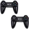 2Pcs Black Dollhouse Model Gamepad Model Gamepad Dollhouse Wireless Game