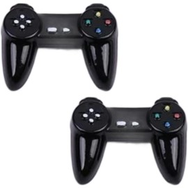 2Pcs Black Dollhouse Model Gamepad Model Gamepad Dollhouse Wireless Game Controller Dollhouse Decoration 1:12 Dollhouse Decor Accessories