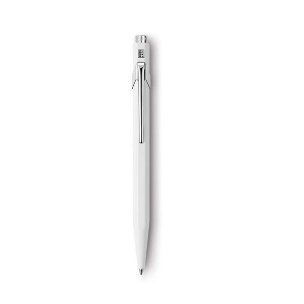 Caran D'ache Pop Line Matt White Ballpoint Pen with Metal Case (849.502)