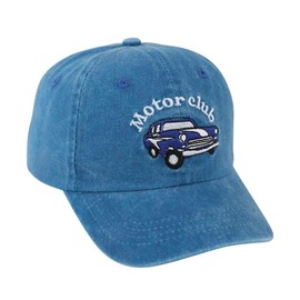 Kid's Embroidered Car trcuker Hat Vintage Washed Cotton Adjustable Baseball Cap for Boys Girls Ages 2-9,Blue