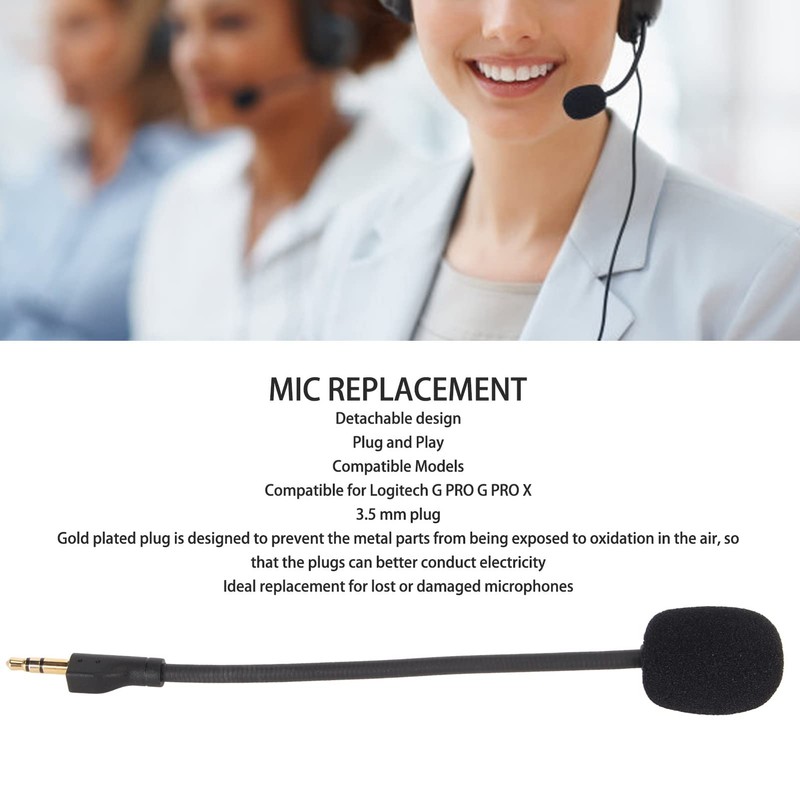 Replacement Microphone for G PRO G PRO X, Detachable Microphone