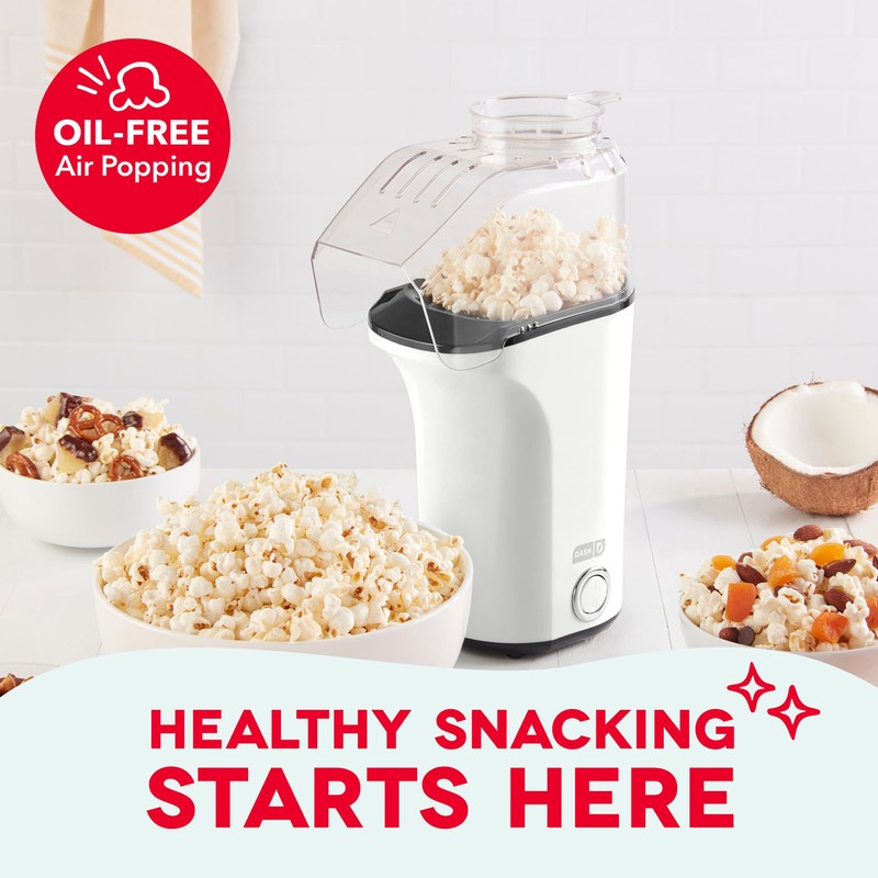 Dash Fresh Pop Popcorn Maker - Oil-Free, Air Popcorn Popper