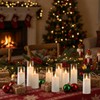 Amagic Pure White Flameless Candles, Battery Operated Candles, Acrylic Flickering
