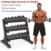 Unbranded 3-Tier Dumbbell Rack Solid Steel Home Gym Weight Storage