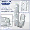 Gisafai 200 Pcs Cable Support J-Hook, 3/4 Inch Metal Garage