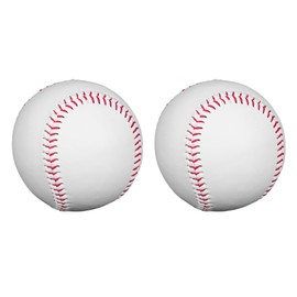ANCLLO 2PCS Adult Baseball Soft Leather Sports Practice Training Softball PU Leather Baseball Stitched T Ball Suitable for Game Practice Training Game