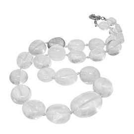 Treasure Bay Natural Clear Rock Quartz Gemstone Necklace