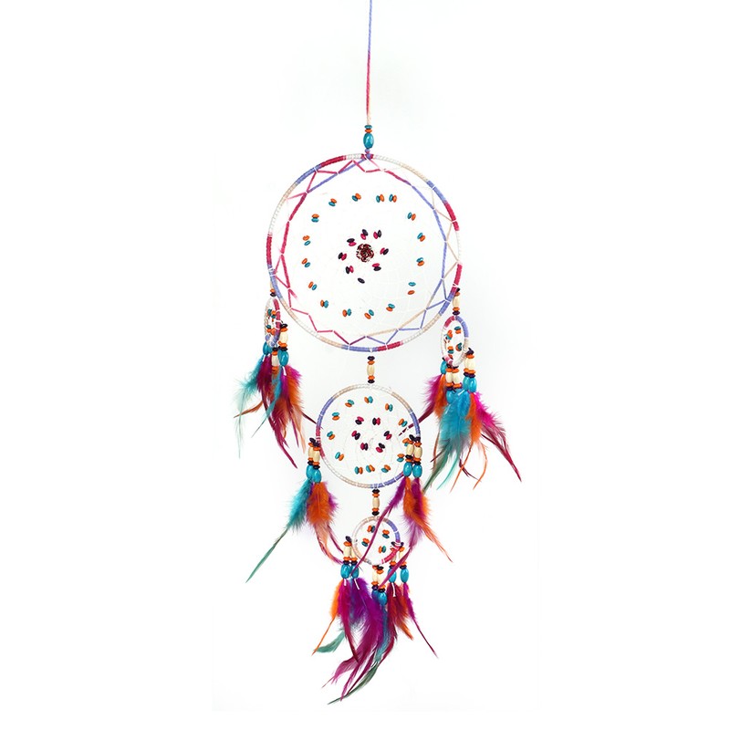 Retro Style Feather Decor Hanging Dream Catcher Wind Chimes Home