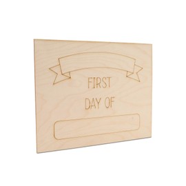 Back to School DIY First Day of School Sign 8-1/2 Inch, ⅛ Inch Thick, Pack of 10 Wood Message Board, by Woodpeckers