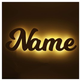 Name Plate Children's Lamp with Name of Choice - LED Backlight Gifts for Birth, Christening, Communion, Confirmation, Girls, Boy, Boys