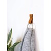 Keyaiira Leather & Wood Toilet Paper Holder + Hand Towel