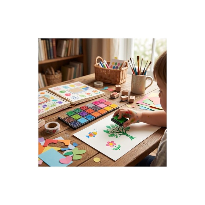 Almohadilla de tinta 20 colores - Kit DIY para sellos