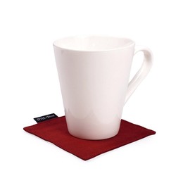 W3003320 Coaster Reversible Stylish Fabric Set of 4 Washable Plain Ox/Bordeaux Style Decor