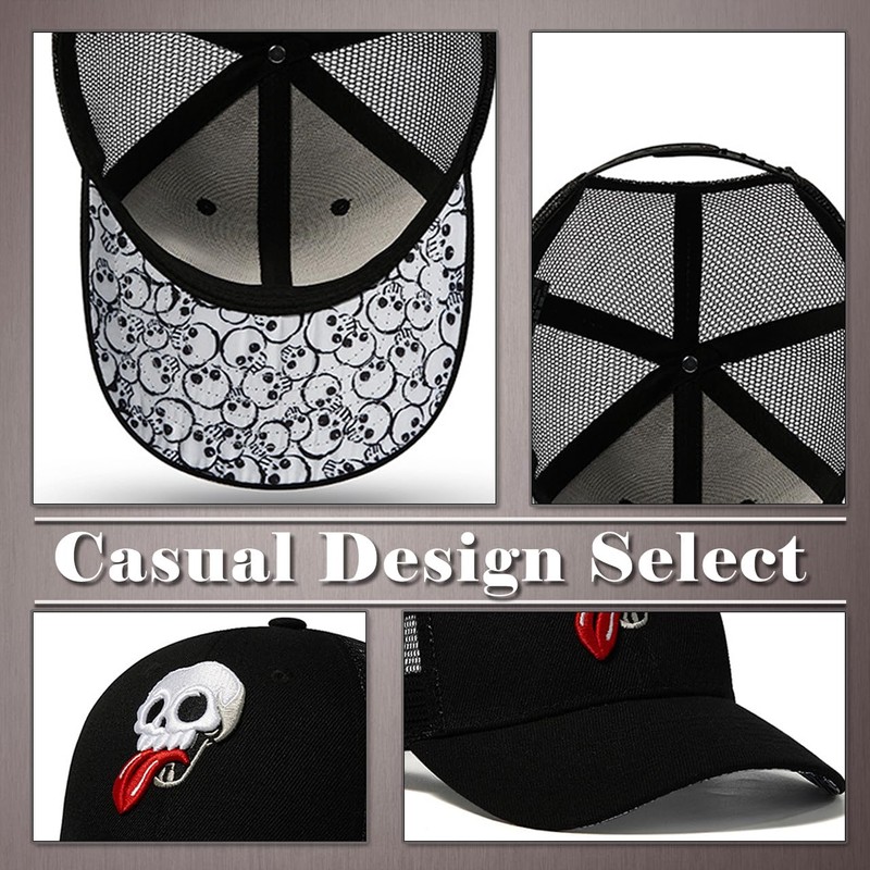 One Limitation CP368 Mesh Cap, Skull, Skull, Skull, Hat, Running,
