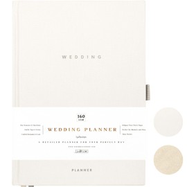 Award Winning Scribble & Dot® Wedding Planner Book and Organizer for the Bride | Tissue Wrapped in a Gift Box | Cushioned Cover | Engagement Gift | This Elegantly Designed USA Planner Allows you to Plan Every Detail (Soft Grey)