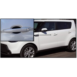 Cupeez for Cars Flat Black Auto Accessory Car Door Handle Scratchs Guards Protector Fits Kia Soul (4pk)