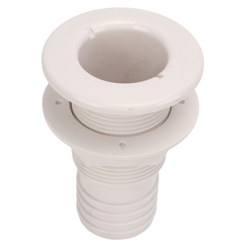 2in Through Hull Fitting Straight Drain Hose Polypropylene Inner Beam
