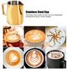 380ML Coffee Pitcher Cup Bright Gold Stainless Steel Coffee Milk