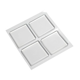 ALLVD Silent Gel Mat, 1.6 x 1.6 x 0.5 inches (40 x 40 x 12 mm), 4 Clear Pieces, High Quality, Multi-Purpose Type, Silent Soundproofing, Anti-Vibration, Noise Prevention, Disaster Prevention, Vibration