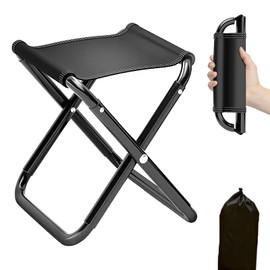 Folding Chair, Outdoor Chair, Compact, Lightweight, Carbon Steel, Load Capacity 220.5 lbs (100 kg), Portable, Convenient for Camping, Fishing, Climbing, Hiking, Cherry Blossom Viewing, Leisure, Sports