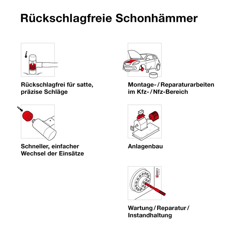 PB Swiss Tools Heavy Duty Dead Blow Mallet Size 2