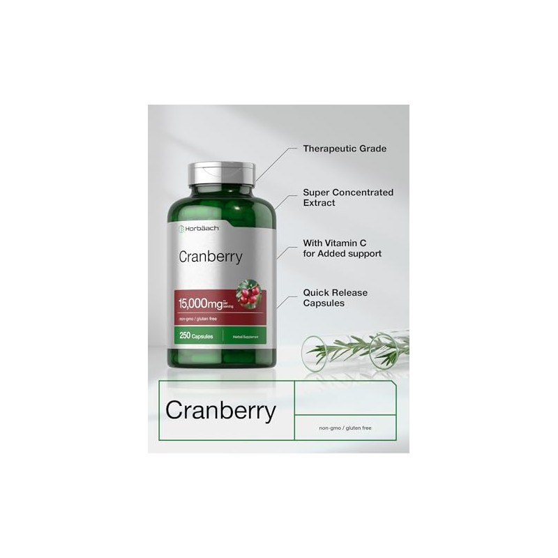 Horbäach Pastillas de arándano + vitamina C | 15.000 mg