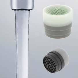 Neoperl Tom Thumb Clear Small Size Faucet Aerator PCA Perlator Laminar Flow Stream Male/Female Bathroom Housing/Washer/Insert (Green 1.5 GPM, Insert)