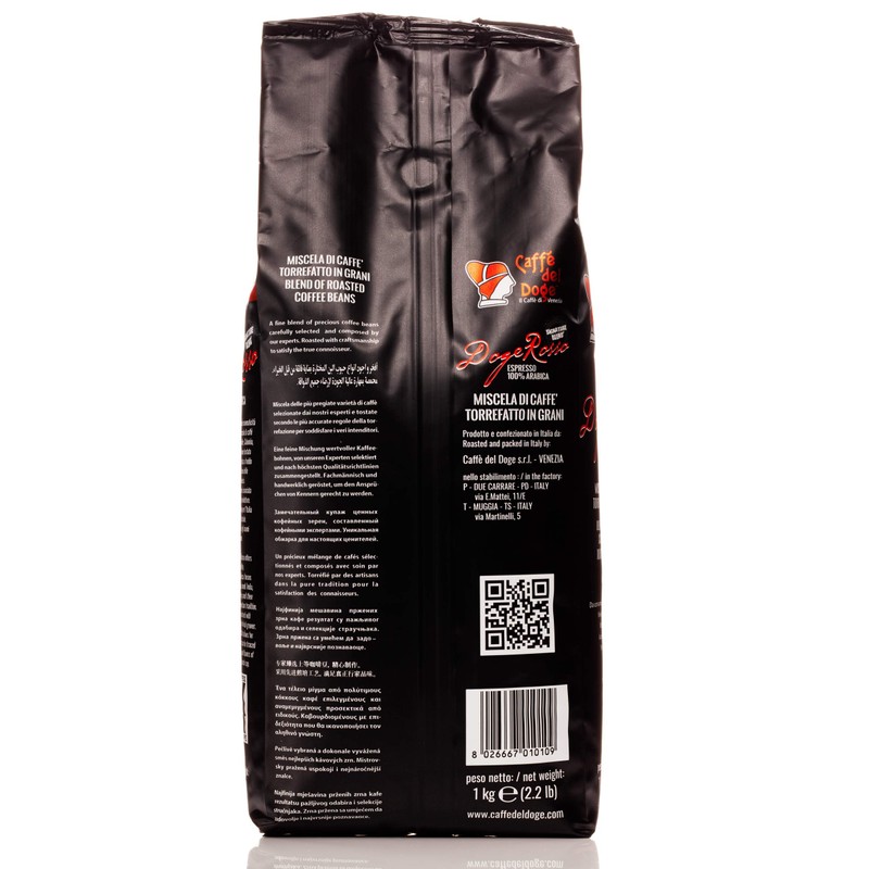 1kg Doge Rosso 100% Arabica Coffee Signature Medium Roast Italian