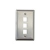 Networx Keystone Wall Plates (3 PORT, STAINLESS STEEL)