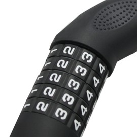 VWPEYY 120 cm Bicycle Lock Combination Lock Steel Number Lock Black
