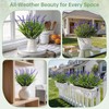 15 Bundles Artificial Plants & Flowers UV Resistant No-Fade, Purple