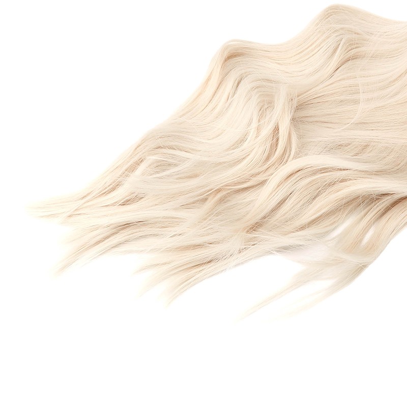 Gradient Blonde Brown Long Curly Wig Women Heat Resistant Synthetic