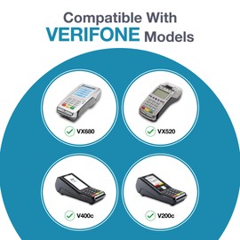 Thermal Paper Rolls for Verifone Vx520, Vx680, T650, P400m – Thermal Receipt Paper for Credit Card Machines (20 Rolls)