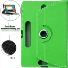 SU 10 inch Tablet Case - Universal Stand Case Folio Cover Magic Leather 360° Rotating Case Fits for ALL 10in Inch & 10.1in Inch Tablets + Stylus Pen (GREEN)