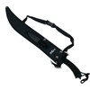 27" Scimitar Style Black Tactical Fixed Blade Machete With 2