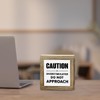 Caution Overstimulated Signs, Office Decor Wooden Plaque Sign, Funny Office